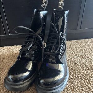 Dr. Martens Glossy Black Combat Boots